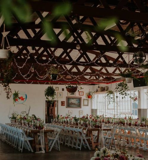 colorbox wedding table setup